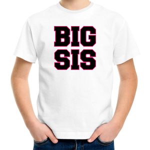 Big sis grote zus kado shirt voor meisjes / kinderen wit XL (158-164)  -