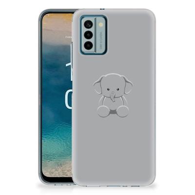 Nokia G22 Telefoonhoesje met Naam Grijs Baby Olifant Nokia G22 Telefoonhoesje met Naam Grijs Baby Olifant