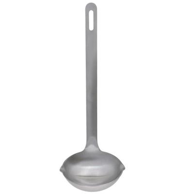 Gerimport Soep/saus opscheplepel - metaal - zilver - 27 cm - keukengerei - soeplepel