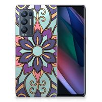 OPPO Find X3 Neo TPU Case Purple Flower - thumbnail