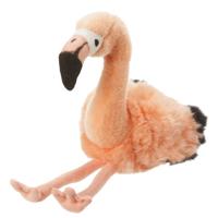 Nature Planet pluche knuffeldier Flamingo - Roze - 18 cm - Tropische vogels knuffels