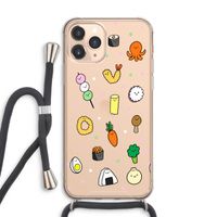 Happy bento friends: iPhone 11 Pro Max Transparant Hoesje met koord