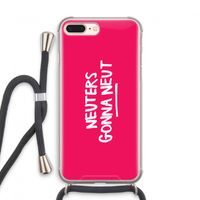 Neuters (roze): iPhone 8 Plus Transparant Hoesje met koord Neuters (roze): iPhone 8 Plus Transparant Hoesje met koord