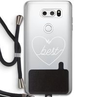Best heart pastel: LG V30 Transparant Hoesje met koord