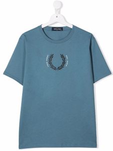 Fred Perry Kids t-shirt à logo imprimé - Bleu