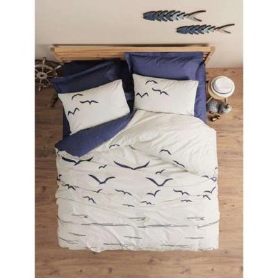 Beddengoedset - 1 dekbedovertrek 220 x 240 cm + 2 kussenslopen 60 x 60 cm - 100% katoen - Blauw