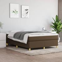 Bedframe zonder matras stof donkerbruin 140x200 cm