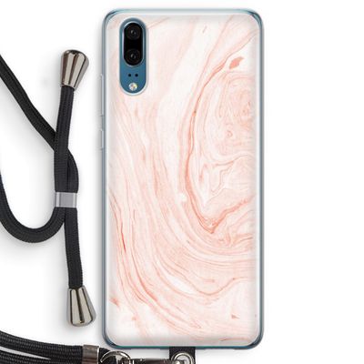 Peach bath: Huawei P20 Transparant Hoesje met koord