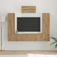 Tv-meubelset 7 pcs artisanaal eikenkleurig 180 x 30 x 120 cm
