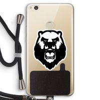 Angry Bear (white): Huawei Ascend P8 Lite (2017) Transparant Hoesje met koord