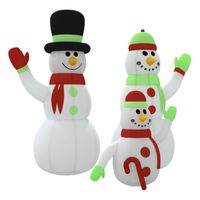 vidaXL Sneeuwpopfamilie opblaasbaar met LED's 500 cm - thumbnail