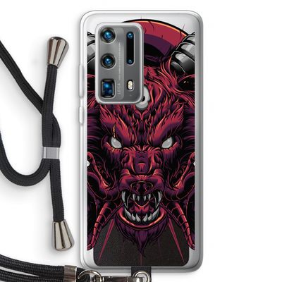 Hell Hound and Serpents: Huawei P40 Pro Plus Transparant Hoesje met koord