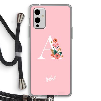 Pink Bouquet: OnePlus 9 Transparant Hoesje met koord