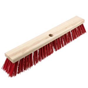 Bezemkop - Elaston - rood - hout - hard - 50 cm - 24mm - straatbezem/buitenbezem