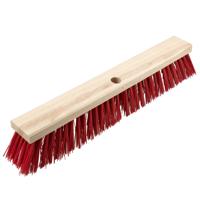 Bezemkop - Elaston - rood - hout - hard - 50 cm - 24mm - straatbezem/buitenbezem - thumbnail