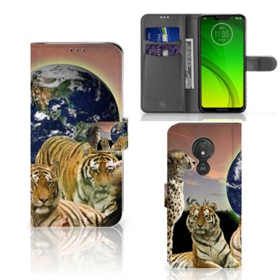 Motorola Moto G7 Power | Telefoonhoesje | Met pasjeshouder | Roofdieren