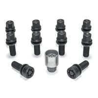 H&R Wielboutenset bolkonisch R13 M14x1.50 - Lengte 48mm - Zwart - 10 stuks (bv. Audi S5) - incl. wie HRB1454803SET