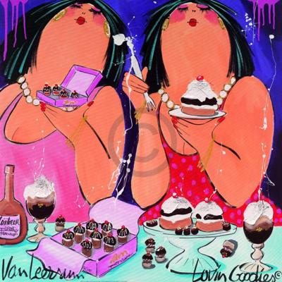 Kunstdruk El van Leersum - Lovin Goddies 70x70cm