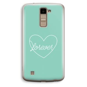 Forever heart pastel: LG K10 (2016) Transparant Hoesje