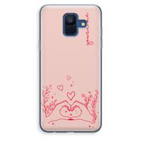 Love is in the air: Samsung Galaxy A6 (2018) Transparant Hoesje