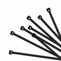 100x Kabelbinders / tie-ribs zwart 430 x 4.8 mm   -
