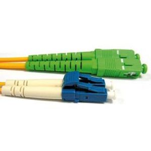 ACT 0.5 meter LSZH Singlemode 9/125 OS2 glasvezel patchkabel duplex met SC/APC en LC/UPC connectore
