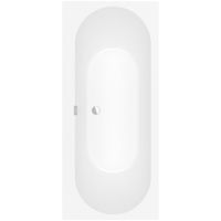 Villeroy & Boch Oberon 2.0 kunststof duobad quaryl rechthoekig 170x75x47cm incl. poten en afvoer-/overloopcombinatie mat wit ubq170obr2dv-rw