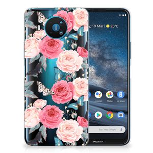 Nokia 8.3 TPU Case Butterfly Roses