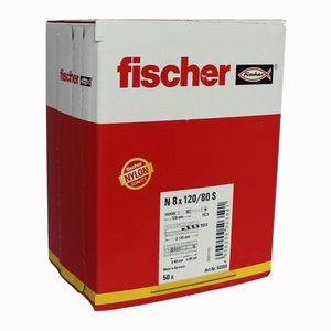 Fischer Nagelplug N 8 x 120/80 S met verzonken kop ev