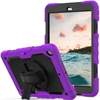 Casecentive Handstrap Pro Hardcase with handstrap iPad 2017 / 2018 paars
