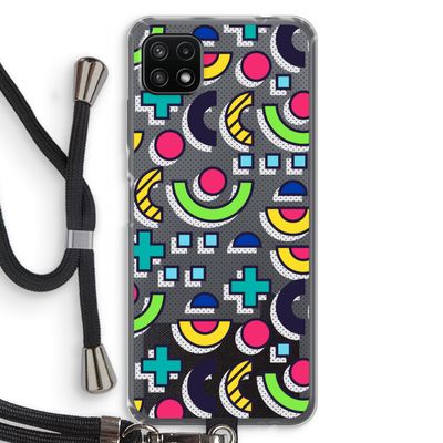 8-bit N°6: Samsung Galaxy A22 5G Transparant Hoesje met koord