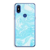 Waterverf blauw: Xiaomi Mi Mix 3 Transparant Hoesje