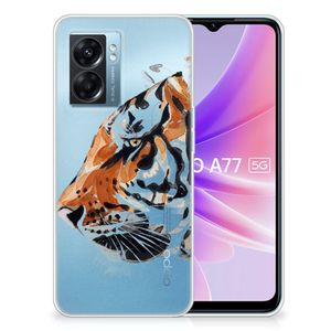 Hoesje maken OPPO A77 | A57 5G Watercolor Tiger