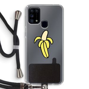 Banana: Samsung Galaxy M31 Transparant Hoesje met koord