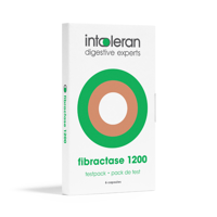 Fibractase 1200 - Testpack 6 Capsules | Helpt bij de vertering van Fructanen & Galactanen | Vermindert gasvorming | Complexe koolhydraten | Intoleran