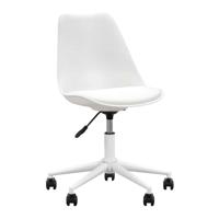 1+1 Gratis Leen Bakker - Bureaustoel Senja - Metaal/Kunststof - Wit