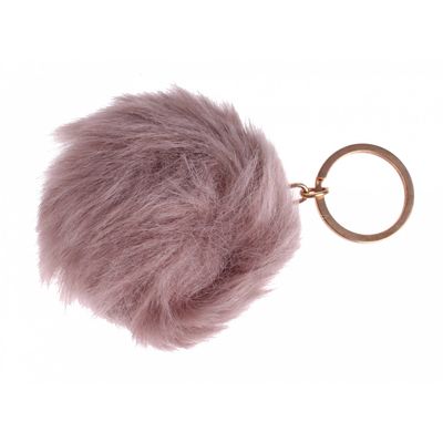 Lg-imports Sleutelhanger Fluffy Meisjes 8 Cm Textiel Lichtbruin