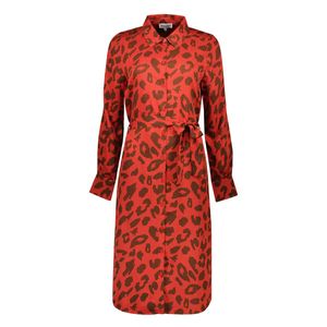 Merel Red Leopard jurk 44