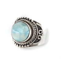 Edelsteen Ring Larimar 925 Zilver "Jesahna" (Maat 19)