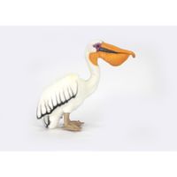 Levensechte Hansa pluche witte pelikaan knuffel 25 cm - thumbnail