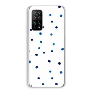 Blauwe stippen: Xiaomi Mi 10T 5G Transparant Hoesje