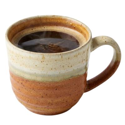 Mica Decorations Koffiemok / theemok Ethan - terra kleur - 7 x 8 cm - mokken - porselein