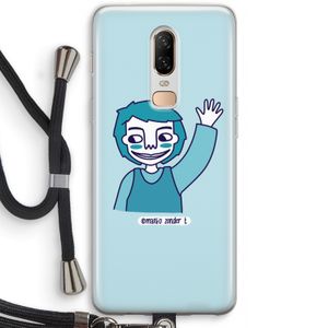 Zwaai: OnePlus 6 Transparant Hoesje met koord
