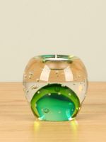 Waxinehouder glas groen, ZHX-2006A