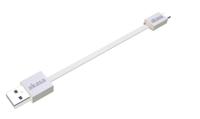 Akasa USB-kabel USB 2.0 USB-A stekker, USB-micro-B stekker 0.15 m Wit Zeer flexibel, Vergulde steekcontacten, UL gecertificeerd AK-CBUB16-15WH