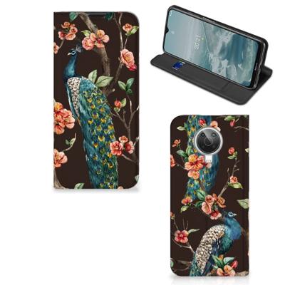 Nokia G10 | G20 | Hoesje maken | Pauw met Bloemen