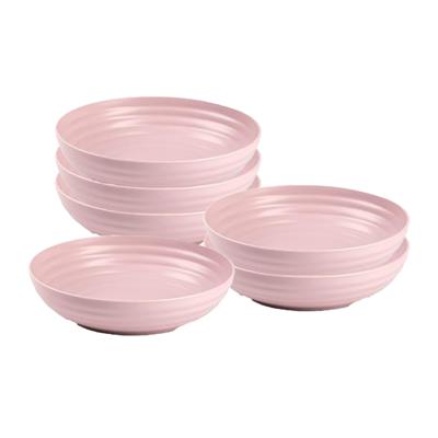 Plasticforte Soepkommen - 6x - D22 x H5.5 cm - oud roze - kunststof - onbreekbaar - servies