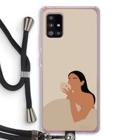 Fresh coffee: Samsung Galaxy A51 5G Transparant Hoesje met koord Fresh coffee: Samsung Galaxy A51 5G Transparant Hoesje met koord