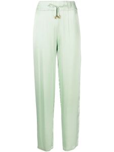 AERON pantalon en satin Aurella à lien de resserrage - Vert