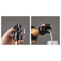 Vacu Vin Champagneset - Zwart - 3 delige set - thumbnail
